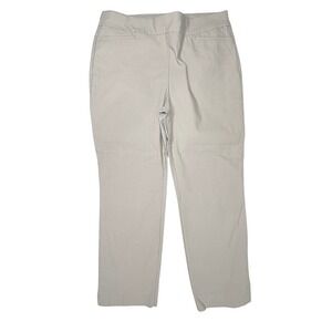 Chico's Stretch Chino Pants 1.5 Rayon Women's Cropped Casual Work Slacks 10/M